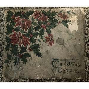 Vintage Christmas Candles Standard Oil Co Box Of 29 Unburned Improved Dripless